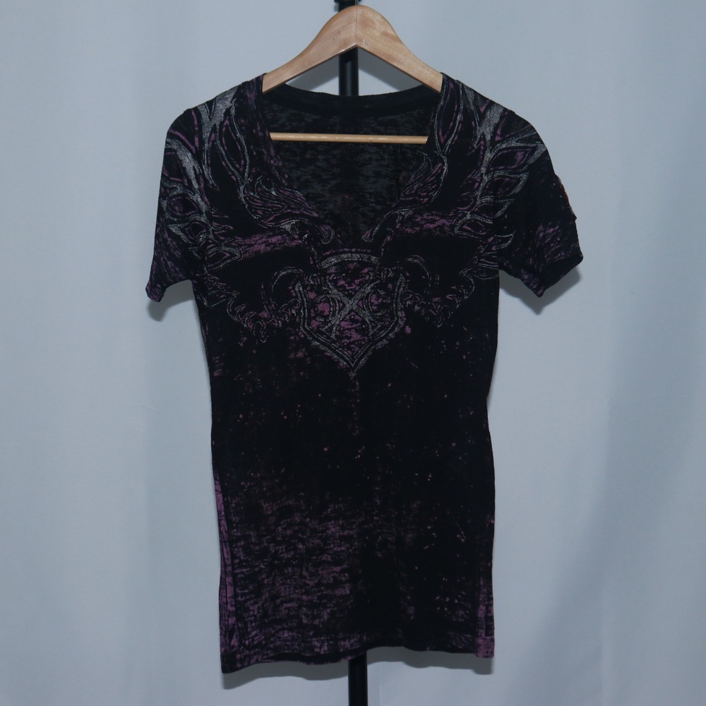 Extreme Couture Womens Vintage Graphic T-Shirt Black Made in USA Size M